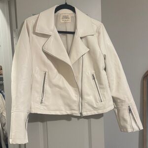 Ashley By 26 International Women's Off-White Leather Jacket